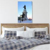 Monument voor Samuel De ChamPlain, Quebec, Canada Canvas Afdruk (Insitu (Slaapkamer))