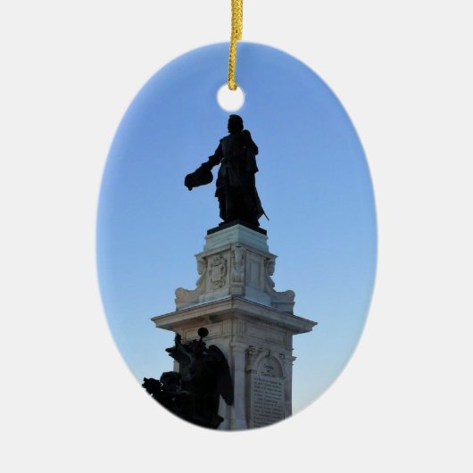 Monument voor Samuel De ChamPlain, Quebec, Canada Keramisch Ornament (Voorkant)
