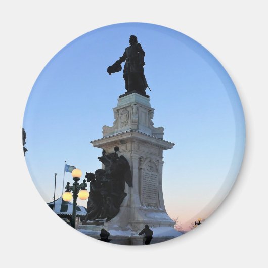 Monument voor Samuel De ChamPlain, Quebec, Canada Magneet (Voorkant)