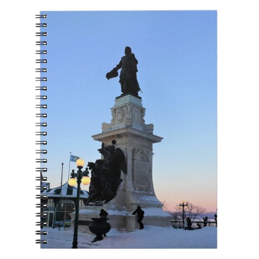 Monument voor Samuel De ChamPlain, Quebec, Canada Notitieboek (Voorkant)