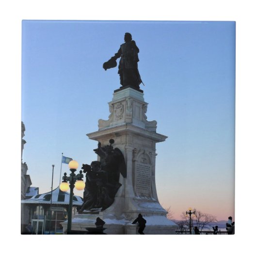 Monument voor Samuel De ChamPlain, Quebec, Canada Tegeltje (Voorkant)