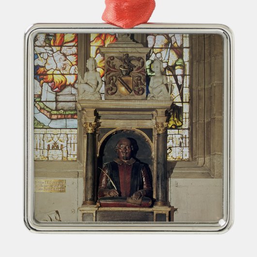 Monument voor William Shakespeare c.1616-23 Metalen Ornament (Voorkant)