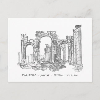 Monumental Arch, Palmyra, Syrië Briefkaart