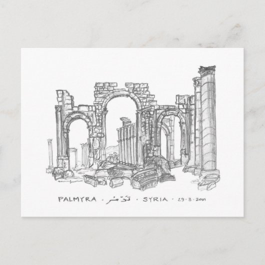 Monumental Arch, Palmyra, Syrië Briefkaart (Voorkant)