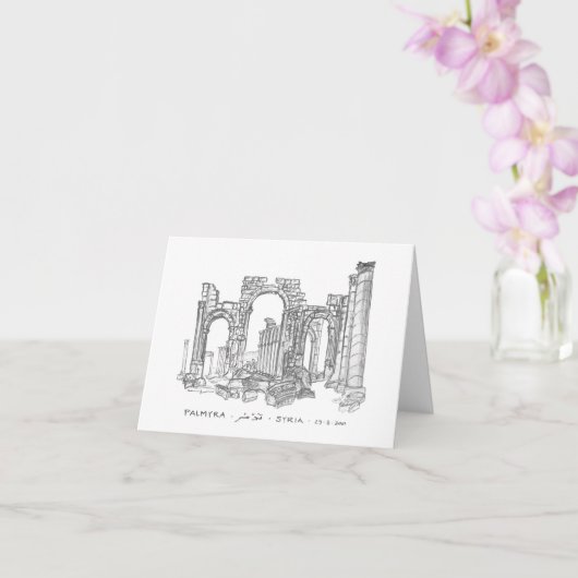 Monumental Arch, Palmyra, Syrië Kaart (Orchidee)