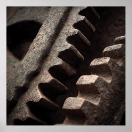 Monumental Gears: Edwardian Tower Clock Mechanism  Poster
