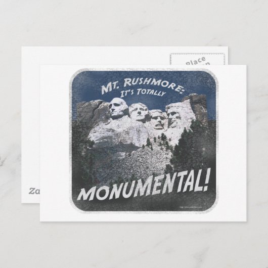 Monumental Mt. Rushmore Briefkaart (Voorkant / Achterkant)