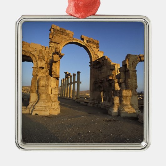 Monumentale Arch, Palmyra, Homs, Syrië Metalen Ornament (Voorkant)