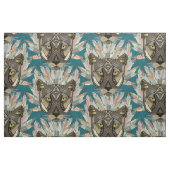 monumentale leeuw blauwe stof (Fat Quarter)
