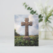 Monumentale sierkruis met klaver Shamrocks Briefkaart (Staand voorkant)