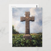 Monumentale sierkruis met klavertjes briefkaart (Voorkant / Achterkant)