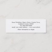 Monumentale stonemason op het werk mini visitekaartje (Achterkant)