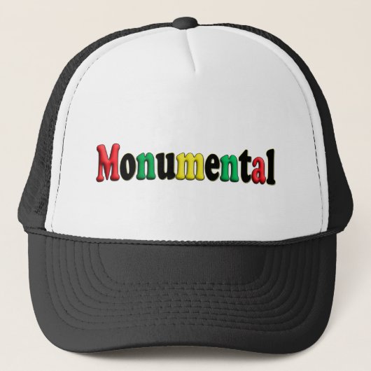 Monumentale Vision -geïnspireerde Bold Typografie Trucker Pet (Voorkant)