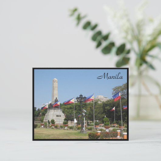 monumentale vlaggen van rizal briefkaart (Staand voorkant)