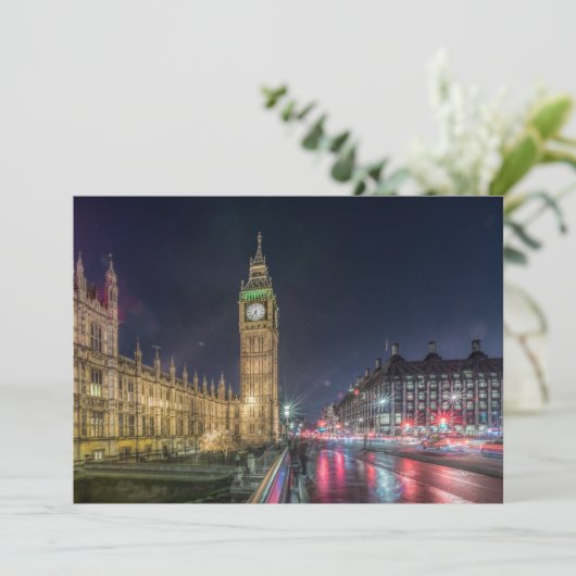 Monumenten | Big Ben at Night Bedankkaart (Staand voorkant)