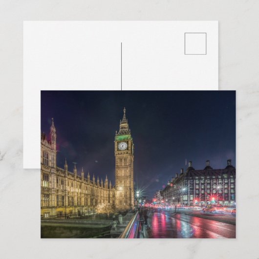 Monumenten | Big Ben at Night Briefkaart (Voorkant / Achterkant)