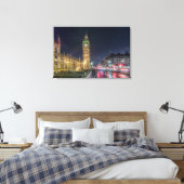 Monumenten | Big Ben at Night Canvas Afdruk (Insitu (Slaapkamer))