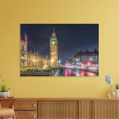 Monumenten | Big Ben at Night Canvas Afdruk (Insitu (Woonkamer))