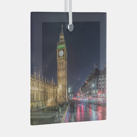 Monumenten | Big Ben at Night Glas Ornament (Voorkant Rechts)