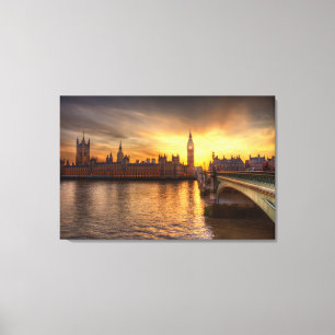 Monumenten Big Ben & Houses of Parliament Canvas Afdruk
