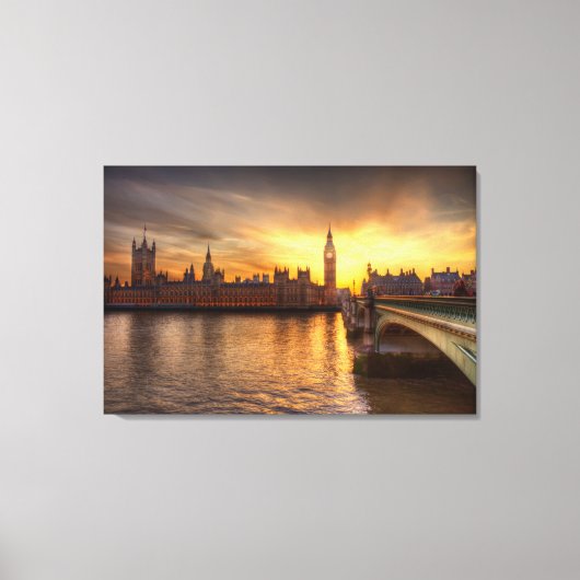 Monumenten Big Ben & Houses of Parliament Canvas Afdruk (Voorkant)