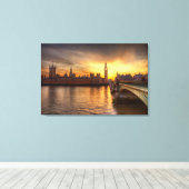 Monumenten Big Ben & Houses of Parliament Canvas Afdruk (Insitu (Houten vloer))