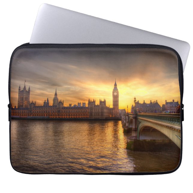 Monumenten Big Ben & Houses of Parliament Laptop Sleeve (Voorkant)