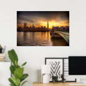 Monumenten Big Ben & Houses of Parliament Poster (Thuiskantoor)
