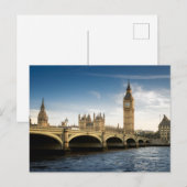 Monumenten Big Ben, London England Briefkaart (Voorkant / Achterkant)