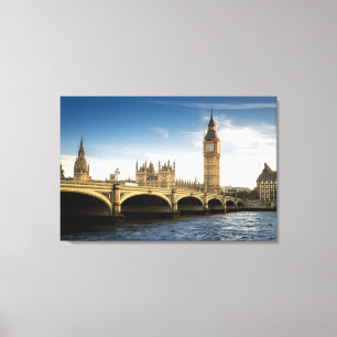 Monumenten Big Ben, London England Canvas Afdruk
