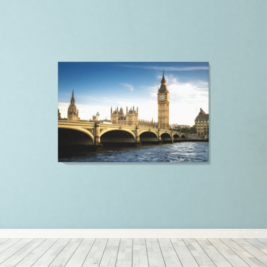Monumenten Big Ben, London England Canvas Afdruk (Insitu (Houten vloer))
