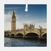 Monumenten Big Ben, London England Glas Ornament (Achterkant)