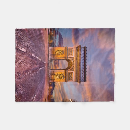 Monumenten Boog van Triomphe, Parijs Frankrijk Fleece Deken (Voorkant (Horizontaal))
