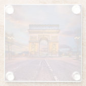Monumenten Boog van Triomphe, Parijs Frankrijk Glazen Onderzetter (Achterkant)