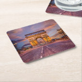 Monumenten Boog van Triomphe, Parijs Frankrijk Kartonnen Onderzetters (Schuin)