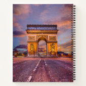 Monumenten Boog van Triomphe, Parijs Frankrijk Notitieboek (Achterkant)