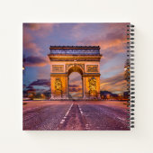 Monumenten Boog van Triomphe, Parijs Frankrijk Notitieboek (Achterkant)