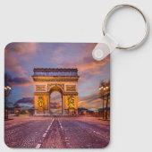 Monumenten Boog van Triomphe, Parijs Frankrijk Sleutelhanger (Achterkant)