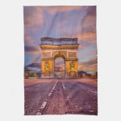 Monumenten Boog van Triomphe, Parijs Frankrijk Theedoek (Verticaal)