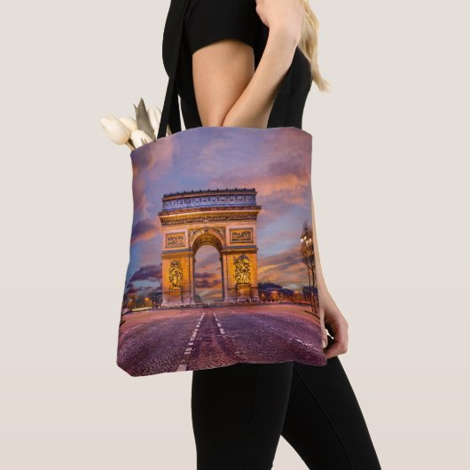 Monumenten Boog van Triomphe, Parijs Frankrijk Tote Bag (Dichtbij)