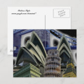 Monumenten Collage bij nacht Briefkaart (Voorkant / Achterkant)
