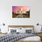 Monumenten Colorful View of the Taj Mahal Canvas Afdruk (Insitu (Slaapkamer))