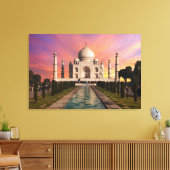Monumenten Colorful View of the Taj Mahal Canvas Afdruk (Insitu (Woonkamer))