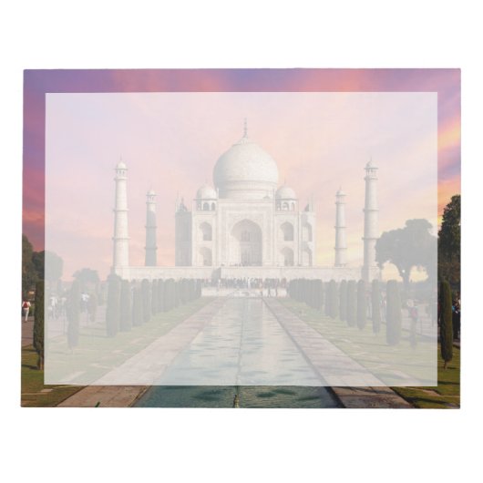 Monumenten Colorful View of the Taj Mahal Notitieblok (Voorkant)