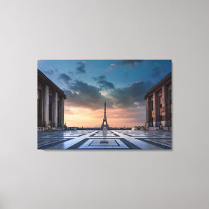 Monumenten De Eiffel Tower Canvas Afdruk