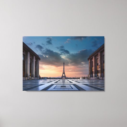 Monumenten De Eiffel Tower Canvas Afdruk (Voorkant)