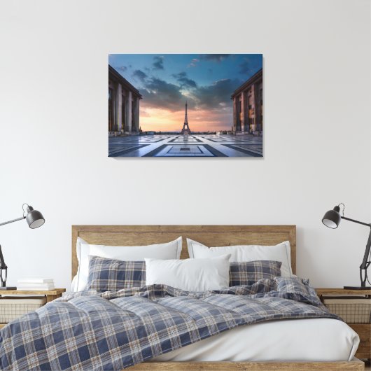 Monumenten De Eiffel Tower Canvas Afdruk (Insitu (Slaapkamer))