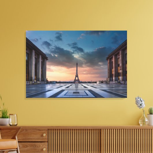 Monumenten De Eiffel Tower Canvas Afdruk (Insitu (Woonkamer))
