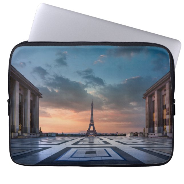 Monumenten De Eiffel Tower Laptop Sleeve (Voorkant)
