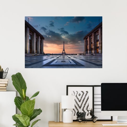 Monumenten De Eiffel Tower Poster (Thuiskantoor)